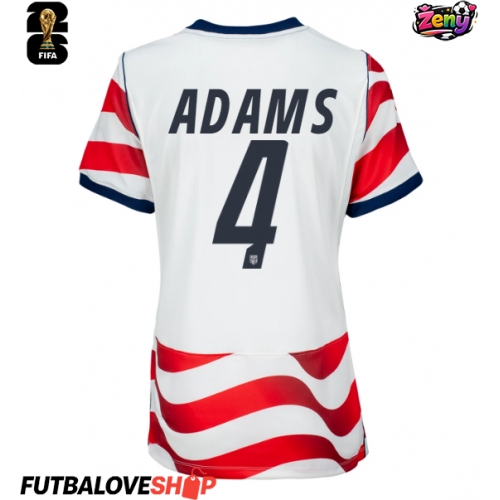 Dres Spojené štáty Tyler Adams #4 Domáci pre Ženy MS 2026 Krátky Rukáv